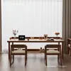 Escritorio de madera maciza escritorio largo sala de estar dormitorio estudio escritorio de estudio para dos personas doble capa contra la pared escritorio estrecho para computadora Xuan Yi