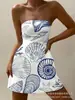 Vestido de Tubo sin Mangas Transfronterizo de Amazon para Mujer Tie-Dye Geométrico Abstracto Impresión Digital 3D Ropa para Mujer H573