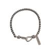 Pulseira Prateada 925 Retro Envelhecida para Mulheres, Simples Elegante, Estilo Frio Casal Ins Design de Nicho, Prata Tailandesa Melhor Amiga