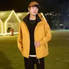 Nova Jaqueta com Capuz Solta para Trabalho Primavera e Outono para Homens e Mulheres, Jaqueta Patchwork Versátil Estilo Coreano, Moda Jovem Elegante e Estilosa