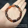 Pulseira de contas cilíndricas de ágata, pulseira pequena de ágata aquática vermelha e verde em formato de bambu, joia de jade de 10 yuans, mercadoria de feira, pulseira de jade