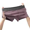 [Algodón de Xinjiang] Ropa Interior de Algodón Puro para Hombre con Cinturilla Estampada a Rayas de Moda, Calzoncillos Boxers Transpirables para Niños y Adolescentes