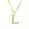 Moda Transfronteriza Acero de Titanio Popular Europeo y Americano Colgante de Letra Personalidad Lujo Ligero Estilo Genial Circonita Nuevo Versátil Collar