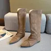 Botas Altas 812-2 de Caña Ancha para Mujer con Piernas Gruesas, Botas Vaqueras Vintage, Botas de Pierna Ancha, Botas para Mujer Tallas Grandes 41-43
