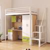 Cama de Apartamento Universitario Escalera de Dos Peldaños Personal Escolar Estudiante de Posgrado Cama de Dormitorio Mesa Inferior Combinación Integrada