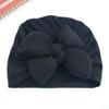 Gorro de bebé europeo y americano, gorro fetal con lazo, gorro indio para niños, gorro anudado de color liso, fabricantes indonesios.
