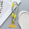 Corda Curta Dopamina Cordão para Celular Corda de Pulso Cartão Colorido Chaveiro Colorido Anti-perda Desenho Animado Fofo Corda de Celular
