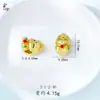 Cuentas Huecas Chapadas en Oro para Manualidades con Dios de la Riqueza, Buda Maitreya, Guanyin, Guan Gong, Panda de Dibujos Animados y Cuentas de Cobre que Traen Fortuna en un Estilo Chino Moderno