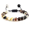 Pulsera de Piedra Ágata Morada con Cordón Ajustable Elegante y con Estilo Joyería de Piedras Naturales para Hombres y Mujeres Diseño Único Perfecta para Uso Casual o Formal Regalo Ideal para Ocasiones Especiales