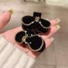 2026 Nuevo Pasador de Pelo con Lazo de Pedrería Negra Accesorio para el Cabello Pinza Lateral Pinza para Flequillo Pinza de Garra Pequeña para el Cabello de Princesa Accesorio para el Cabello de Mujer