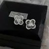 Pendientes de Encaje Calado Flor de Zirconia Estilo Coreano Pendientes de Flor Dulces Elegantes Franceses Lujo Accesible Pendientes de Gama Alta para Mujer