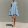 Nuevo Vestido de Verano Europeo y Americano, Sin Mangas de Lino, 2026 Sitio Independiente Transfronterizo Europeo y Americano Bestseller de Amazon con Hebilla de Mariposa