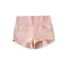 Verão 2026 Novo Estilo Americano Garota Picante Cor Sólida Costurado em Malha Costurada Cintura Alta Hot Pants para Mulheres, Shorts Confortáveis e Amigáveis à Pele que Moldam o Corpo