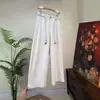 Pantalones Rectos con Botones y Lazo Estilo Chino Nuevo Zhi Li Modelo Nuevo Verano 2026 Estilo Nacional Cintura Alta Adelgazantes Pantalones con Caída