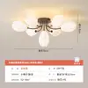Luz Principal de Sala de Estar de Lujo Estilo Francés 2026, Candelabro Decorativo Tulipán Minimalista Moderno Estilo Crema para Comedor Dormitorio
