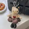 Bolsa Colgante Hello Kitty Piernas Largas Fragancia Ligera Muñeca de Peluche Dibujos Animados Lindo Llavero de Corazón Colgante de Regalo