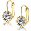 Amazon brincos redondos de zircônia brincos femininos elegantes e elegantes estilo simples brincos elegantes entrega transfronteiriça nova