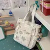 Conjunto de mochila de tres piezas con estampado de letras y oso a la moda para estudiantes, gran capacidad, engrosado, resistente al desgaste, bolso de hombro portátil