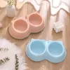 Tigela para gato transfronteiriça, tigela dupla para ração e água de gato, tigela para cachorro com proteção de pescoço, tigela de alimentação para animais de estimação anti-derramamento