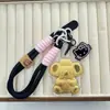 Oro Puro 999 Koala Seguro y Feliz Colgante para Teléfono Móvil Llavero Dibujos Animados Lindo Colgante para Bolso de Teléfono Móvil