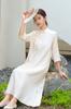 Ropa de mujer primavera 2024 Nuevo traje Tang femenino hanfu Estilo chino cheongsam Nuevo chino Zen Dama Vestido ajustado