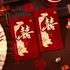 Sobres Rojos Creativos para Boda con Terciopelo y Estampado Dorado, Adecuados para Ceremonia del Té, Regalos en Efectivo y Fiesta de Inauguración
