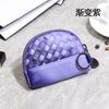 2026 Bolso Nuevo para Mujer Cartera Tejida Hecha a Mano Billetera Sencilla para Monedas Billetera de Piel Sintética Bolso Pequeño con Cremallera para Cosméticos