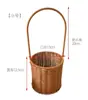 Cesta de mano tejida de imitación de ratán para suculentas, adornos para sala de estar, cesta para arreglos florales de floristería, almacenamiento, estilo pastoral, recuerdo