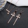 Pendientes de Letra Amor Oro Rosa Acero Titanio Pendientes para Mujer Pendientes No Descolorables con Diamantes Diseño de Nicho Gancho para Oreja de Moda