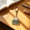 Placa de Palabras de Gato Creativa de Nueve Temas Lenguaje Matemáticas Inglés Llavero Acrílico Regalo Colgante para Mochila de Estudiante Pequeño Regalo