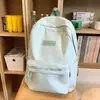 Mochila de color azul claro sólido, suave y delicada, estilo ins coreano, adecuada para niñas y estudiantes, mochila de almacenamiento versátil y práctica