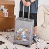 Mala Trolley de 20/ 28 polegadas para Homens e Mulheres, Estrutura de Alumínio, Zíper com Senha, Mala de Couro Moderna para Bordo