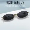 Novos Óculos de Sol Poligonais Sem Aro com Lentes de PC Cravejadas de Diamantes, Óculos para Miopia, Óculos de Sol Estilo de Rua Europeu e Americano