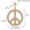 S64 Nuevo Popular Europeo y Americano Cobre Puro Chapado en Oro Colgante Símbolo de la Paz Joyería de Corazón Accesorio Colgante Pequeño