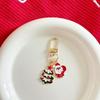 Llavero de metal navideño con decoración de ambiente, pequeño colgante para mochila escolar de estudiante, pequeño regalo para estudiantes.