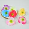 Flor de amapola artificial al por mayor guirnalda arreglo floral accesorios hecho a mano colorido flor pequeña decorativa flor para sombrero flor de seda