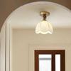 Lámparas Antiguas Luces de Pasillo Francés para Exteriores-Entrada Retro Silenciosa Vestidor Romántico Lámpara de Techo para Balcón