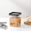 Tarros de Almacenamiento Sellados para Granos, Almacenamiento de Cocina, Tarros de Plástico Transparente, Cajas, Almacenamiento de Té, Tarros Sellados de Grado Alimenticio