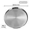 Prato Redondo Espesso de Aço Inoxidável para Uso Doméstico, Prato Rasos para Macarrão Frio, Prato para Cozinhar no Vapor, Bandeja Redonda de Fundo Plano, Prato Dourado, Prato Grande