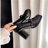 Zapatos Mary Jane de tacón alto grueso con lazo, nuevos de verano 2024, zapatos de vestir para mujer, gran cantidad Congyou