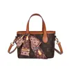 Bolso tipo bandolera de alta gama y elegante para cesta de verduras para mujer 2025 Nuevo Lujo Accesible Estampado Presbiópico Bolso de hombro cruzado retro