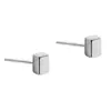 Mini pendientes cuadrados dorados chapados en plata de ley S925, pendientes sencillos para mujer, pequeños y exquisitos, mini pendientes con forma geométrica.