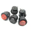 Interruptor redondo KCD1 tipo barco, con una apertura circular de 20 mm, un interruptor basculante de dos polos y dos posiciones, adecuado para interruptores de encendido de electrodomésticos pequeños