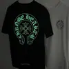 Disponibilidad a largo plazo de la versión correcta de la popular camiseta de manga corta luminosa 23ss con herradura grande y sánscrito para hombre