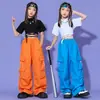 Trajes de Hip-Hop y Street Dance para Niños Ropa de Moda Disfraces de Jazz para Niñas Serie de Colores Dopamina Crop Top Ropa de Baile