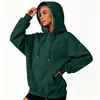 Logotipo personalizado, estilo europeo y americano, comercio electrónico transfronterizo, sudadera con capucha de corte holgado para otoño/invierno para mujer, estilo retro americano, forrada de polar, diseño simple