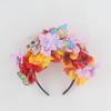 Novo Botão de Cabeça para Festa de Halloween Caveira Borboleta Flor Artificial Headband Mori Girl Acessórios de Cabelo para Férias na Praia