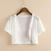 Chal Pequeño para Mujer Verano Chifón Protector Solar Ropa Camisa de Aire Acondicionado Chaqueta Delgada Cintura Pequeña Tallas Grandes Cárdigan Versátil Ropa Exterior Corta
