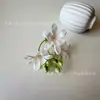 3 cabezas de flores artificiales de lirio de rocío, kit de materiales para manualidades, accesorios para el cabello, coronas de flores, accesorios para decoración de paredes, venta al por mayor transfronteriza.
