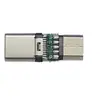 Conector Macho Tipo-C 12P Pressão de Rebitagem para Base Fêmea Micro 5P Dados Resistência Dupla Alongamento Função Otg Cinto Dois-em-Um